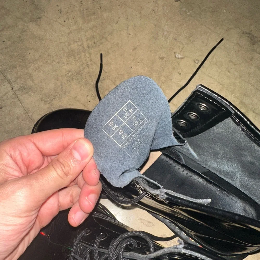 Dr. Martens Jadon HI Rainbow Patent Boots in Black - Picture 6 of 7